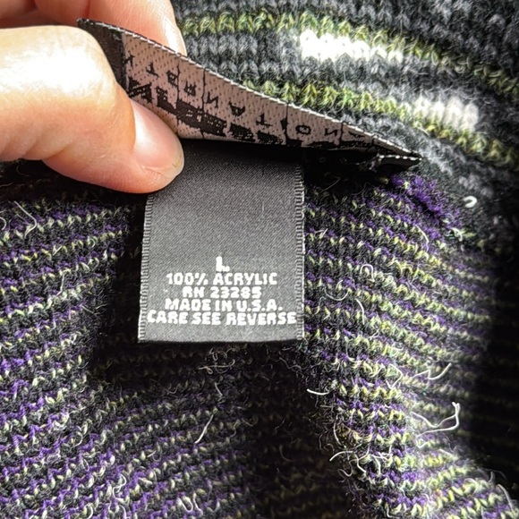 Vintage Empressions International Vneck Geometric Cardigan Sweater Size Large - Picture 8 of 9